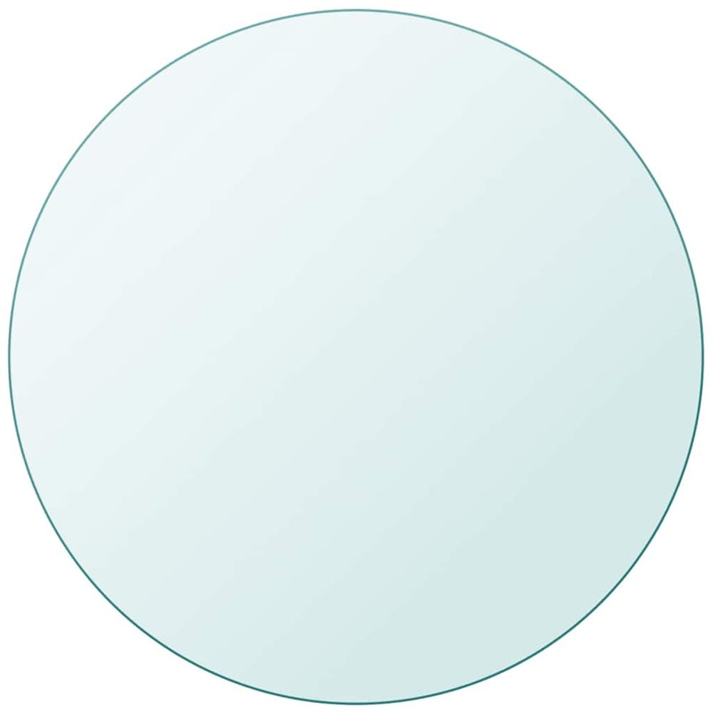 Rund bordplate i herdet glass Ø30 cm / glassplate til bord – Gjennomsiktig