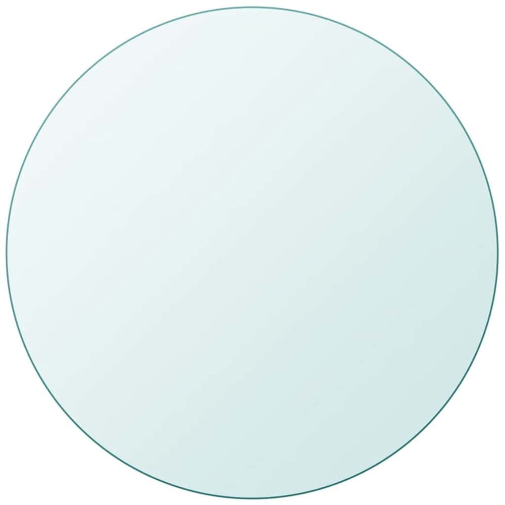 Rund bordplate i herdet glass Ø60 cm / glassplate til bord – Gjennomsiktig