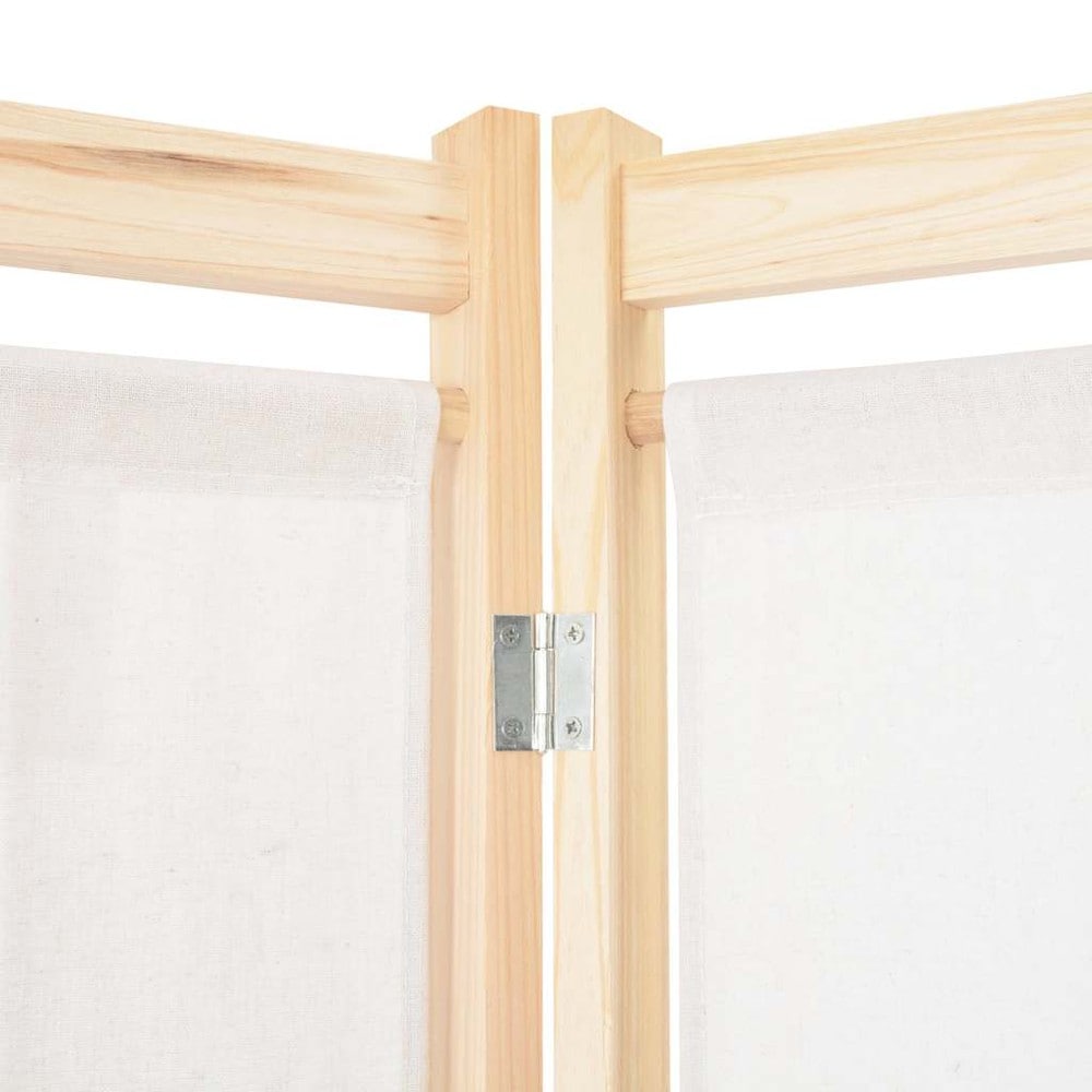 Romdeler 6 paneler 240×170 cm / foldeskjerm / skjermvegg med 9 oppbevaringslommer – Beige