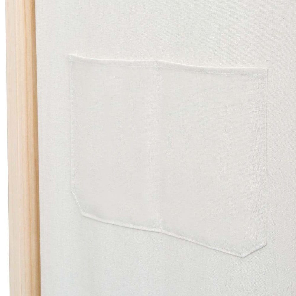 Romdeler 6 paneler 240×170 cm / foldeskjerm / skjermvegg med 9 oppbevaringslommer – Beige