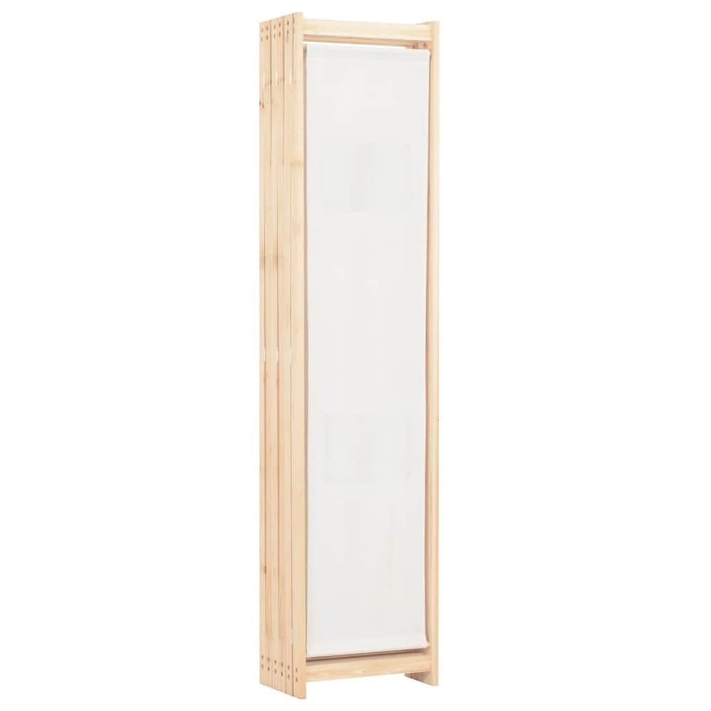 Romdeler 6 paneler 240×170 cm / foldeskjerm / skjermvegg med 9 oppbevaringslommer – Beige