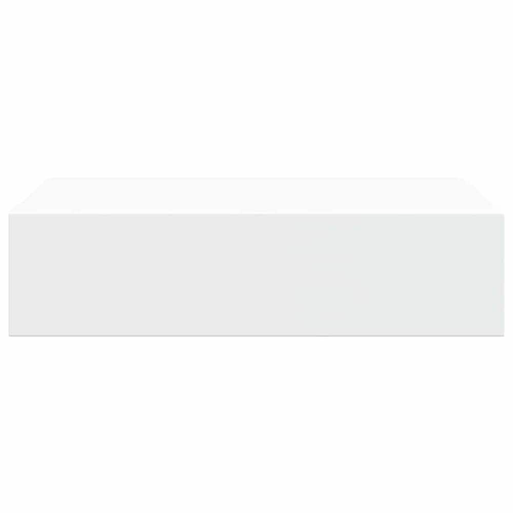 Vegghylle med skuff 40×23,5×10 cm / veggmontert skuff / skuffhylle – Hvit