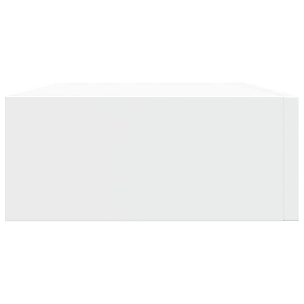 Vegghylle med skuff 40×23,5×10 cm / veggmontert skuff / skuffhylle – Hvit