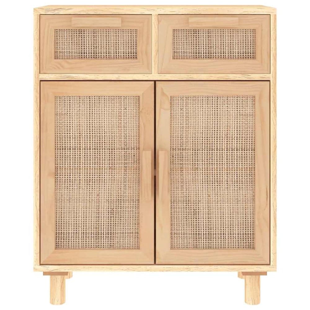 Skjenk 60×30×75 cm / oppbevaringsskap med 2 skuffer og dører – Natur/rotting