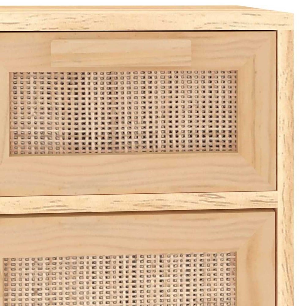 Skjenk 60×30×75 cm / oppbevaringsskap med 2 skuffer og dører – Natur/rotting