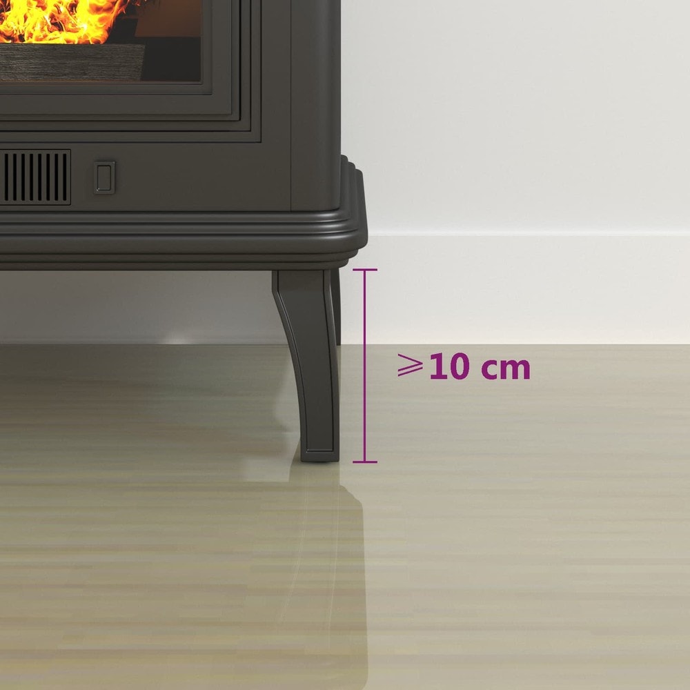 Peisplate i glass 80×50 cm / gulvbeskyttelse til peis og ovn / gnistbeskyttelse – Gjennomsiktig
