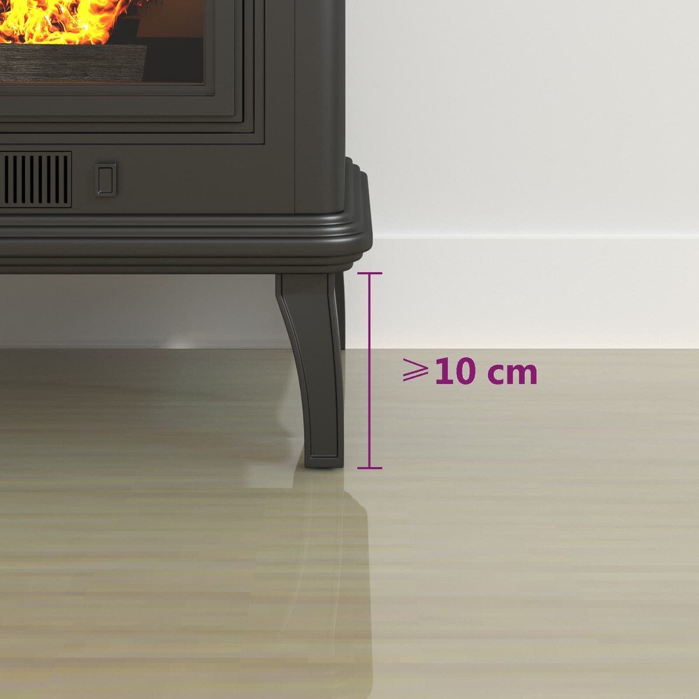 Peisplate i glass 100×50 cm / gulvbeskyttelse til peis og ovn / gnistbeskyttelse – Gjennomsiktig