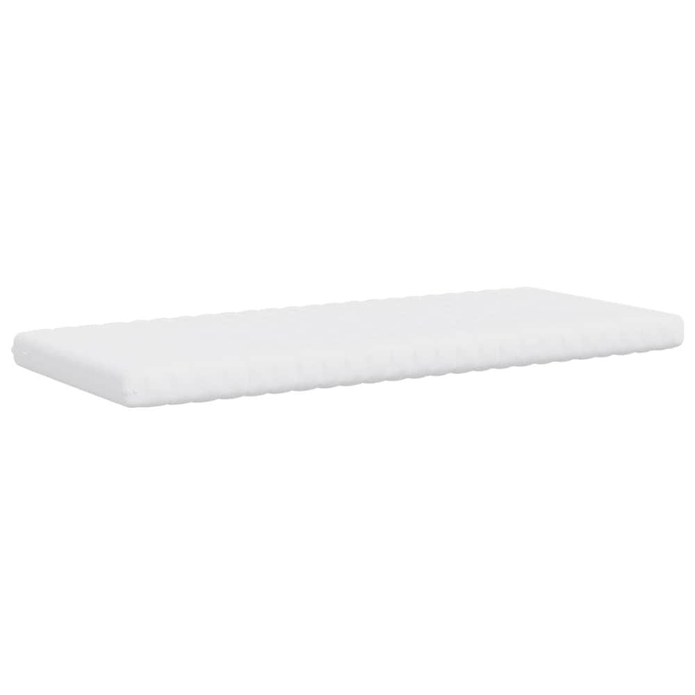 Skummadrass 90×200×10 cm / 7-soners madrass i PU-skum / hardhet 20 ILD – Hvit