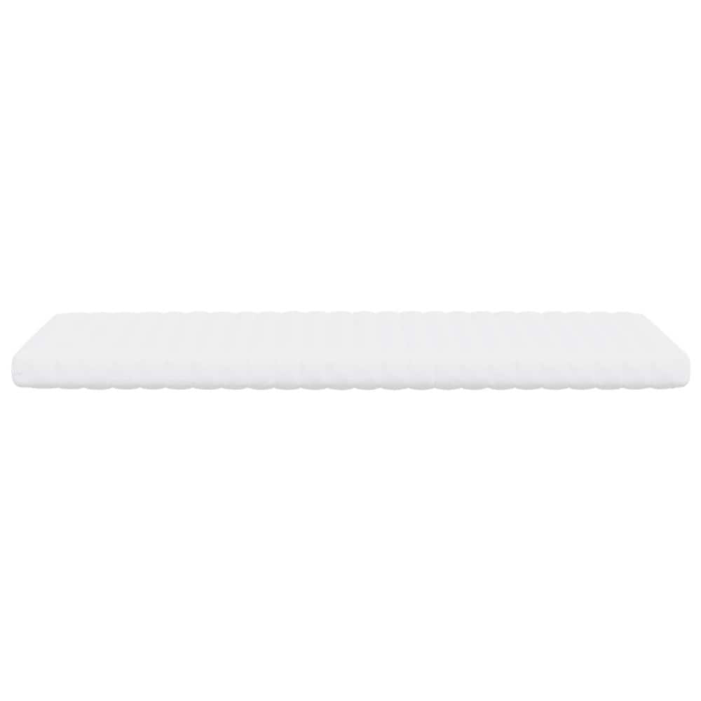 Skummadrass 90×200×10 cm / 7-soners madrass i PU-skum / hardhet 20 ILD – Hvit