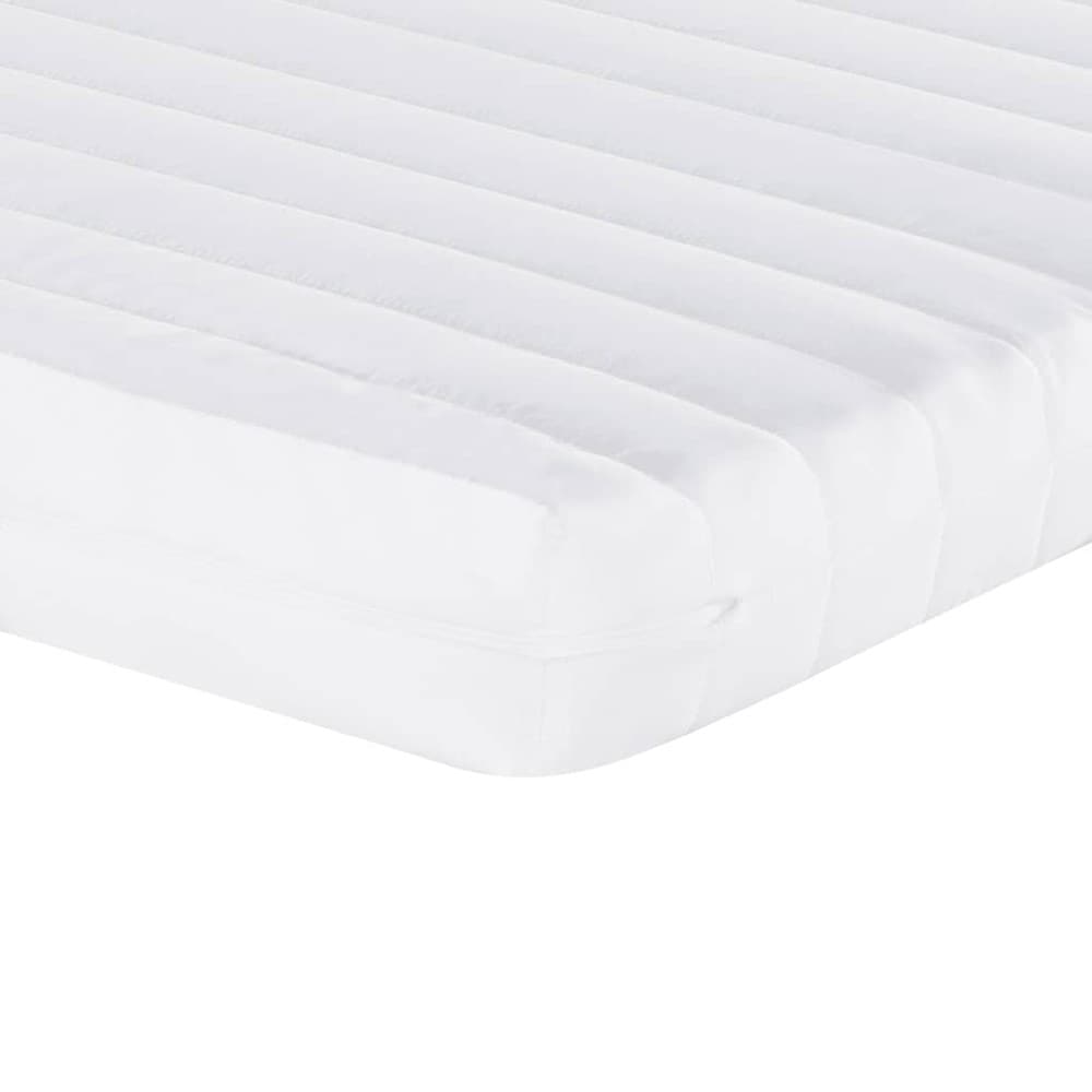 Skummadrass 90×200×10 cm / 7-soners madrass i PU-skum / hardhet 20 ILD – Hvit