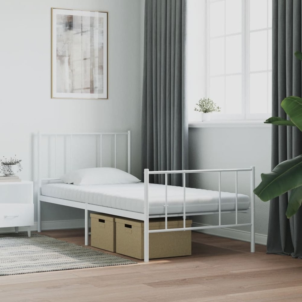 Skummadrass 90×200×10 cm / 7-soners madrass i PU-skum / hardhet 20 ILD – Hvit
