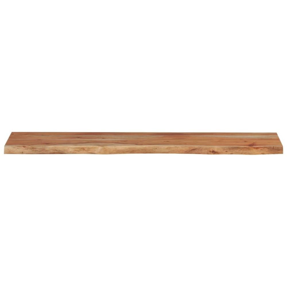 Vegghylle 100×20×2,5 cm / hylleplate i massivt akasietre med naturlig kant – Natur
