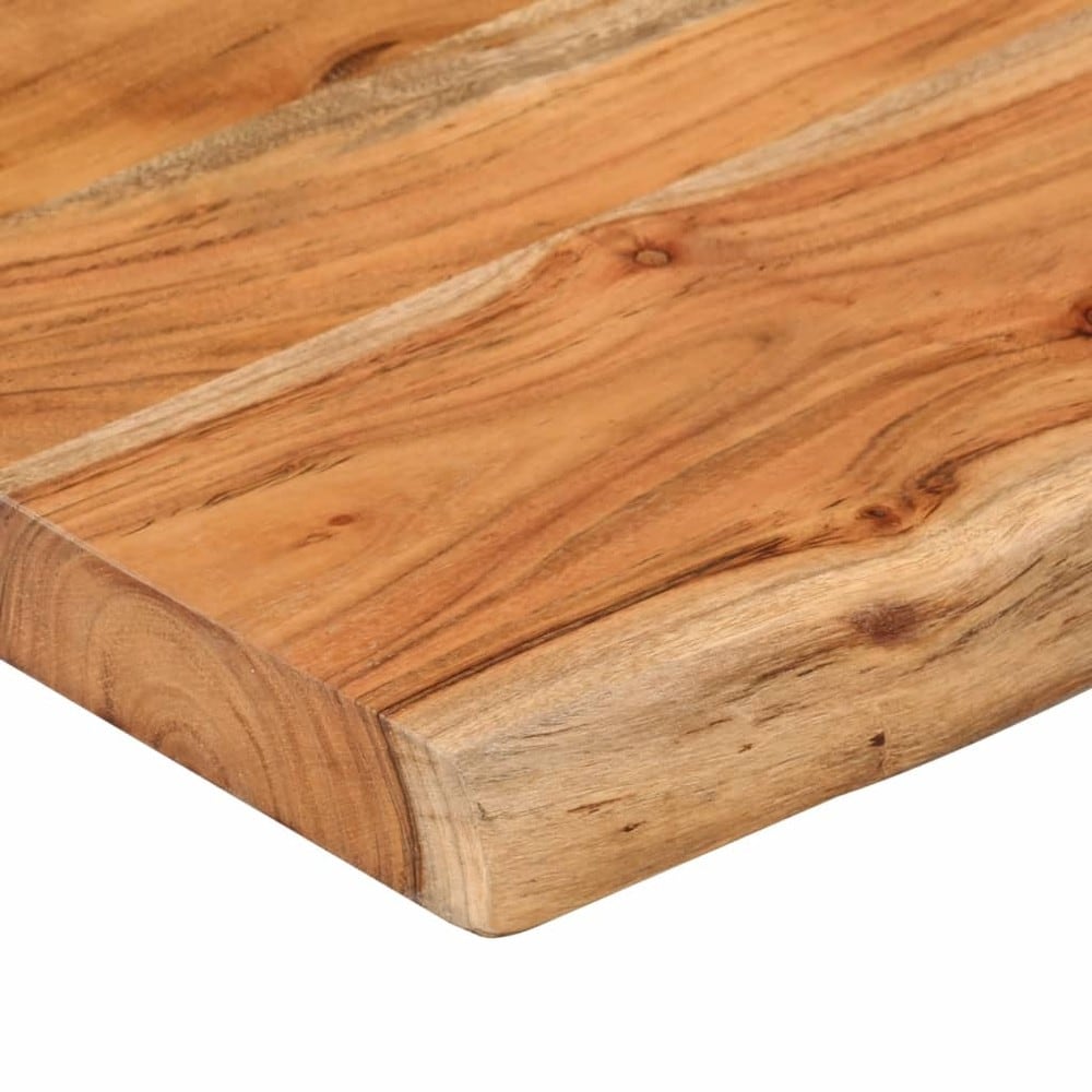 Vegghylle 100×20×2,5 cm / hylleplate i massivt akasietre med naturlig kant – Natur