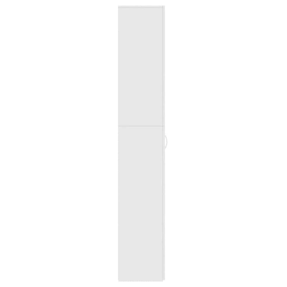 Kontorskap 60×32×190 cm / dokumentskap / høyskap med 5 hyller / oppbevaringsskap – Hvit