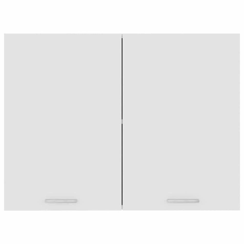 Overskap til kjøkken 80×31×60 cm / kjøkkenskap med 2 hyller og dører / veggskap – Hvit