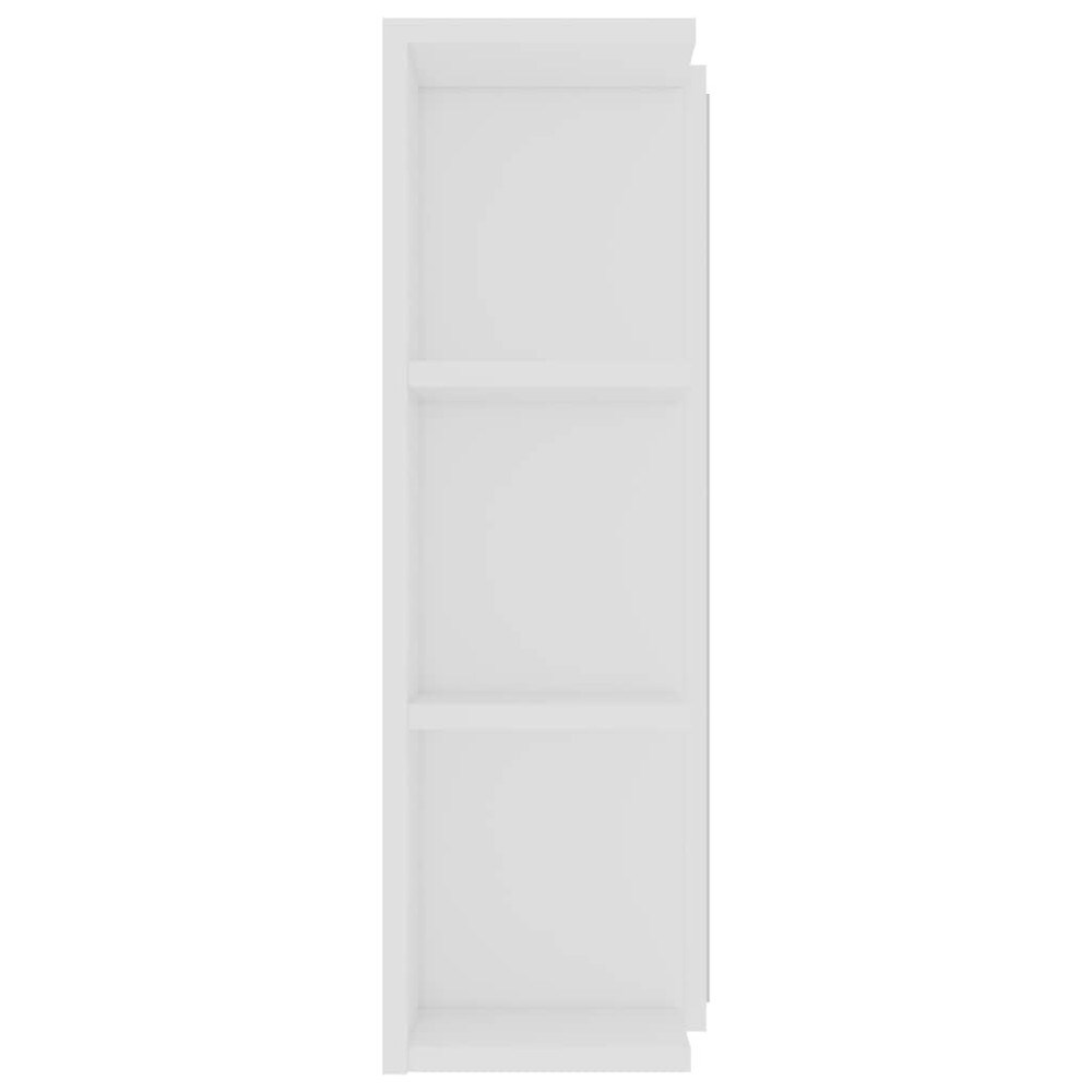 Speilskap til bad 80×20,5×64 cm / baderomsskap med speil og 8 rom / veggskap – Hvit