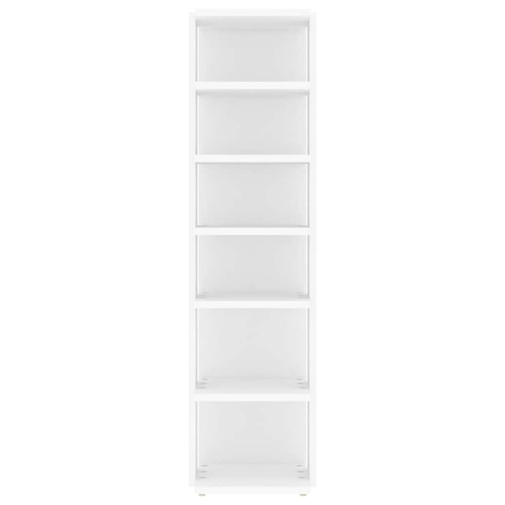 Skoskap 27,5×27×102 cm / smal skohylle med 6 hyller / skooppbevaring – Hvit