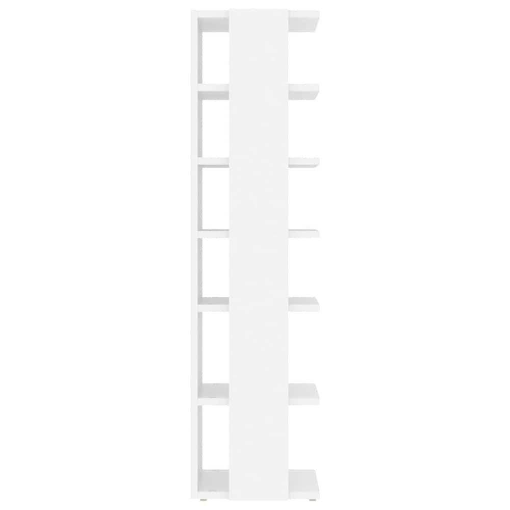 Skoskap 27,5×27×102 cm / smal skohylle med 6 hyller / skooppbevaring – Hvit