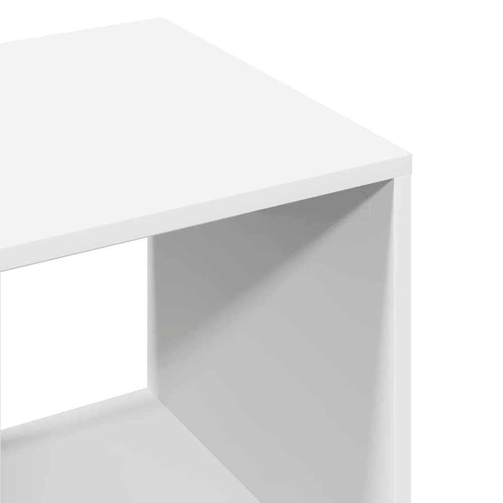 Åpen garderobe 80×40×110 cm / lav klesgarderobe med klesstang og 3 hyller – Hvit