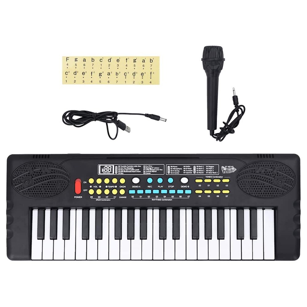 Keyboard for barn med 37 tangenter og mikrofon / Barneklaver / Elektronisk keyboard