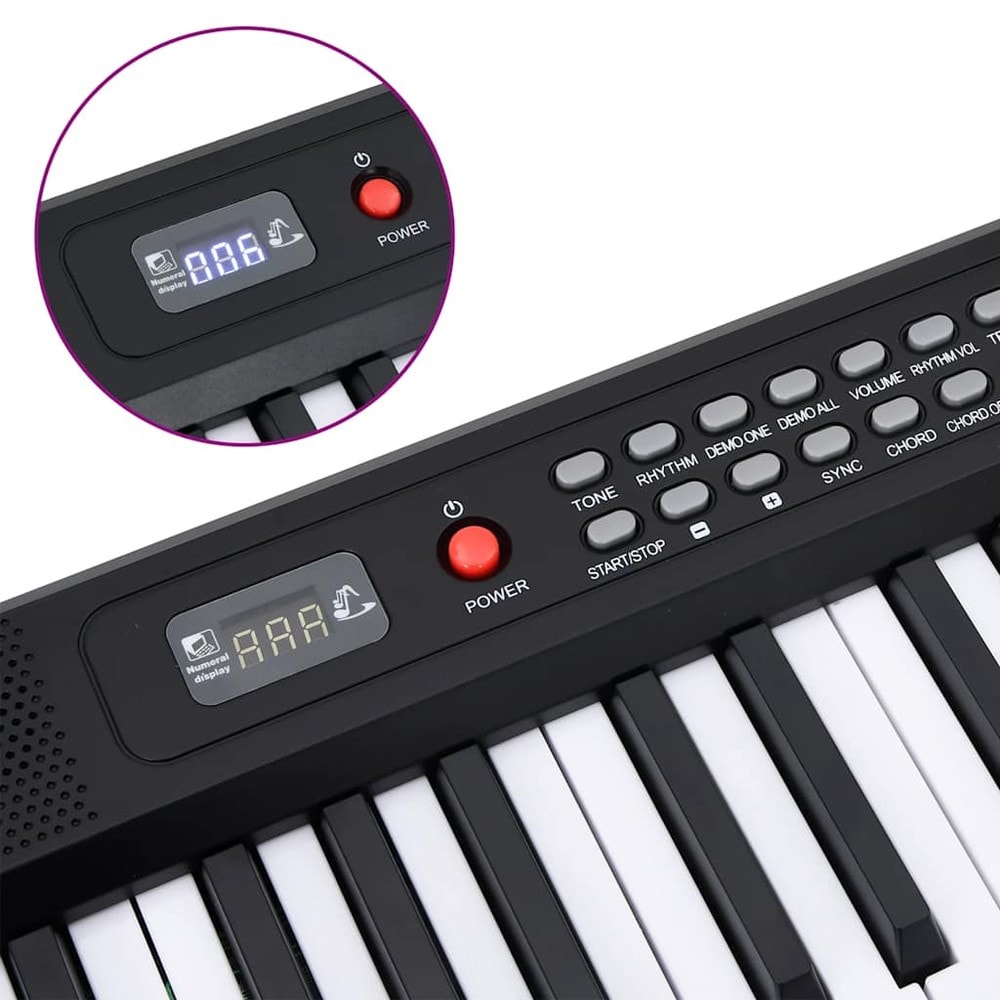 Sammenleggbart keyboard med 88 tangenter og notestativ / Bærbart elektrisk piano / Sammenleggbart keyboard