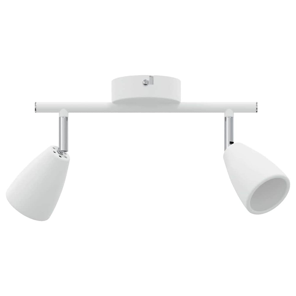 Takspotlight med justerbare spotlights – Hvit / Justerbar taklampe / Spotlampe med to armer