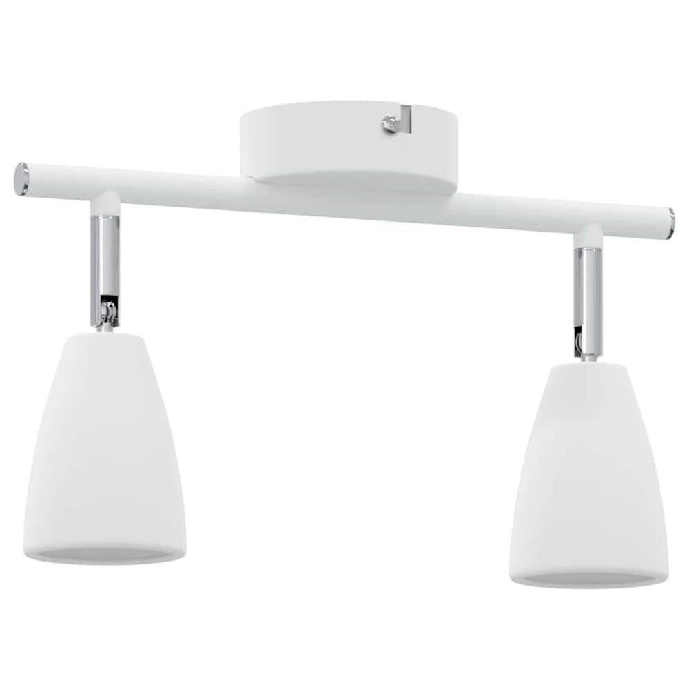 Takspotlight med justerbare spotlights – Hvit / Justerbar taklampe / Spotlampe med to armer
