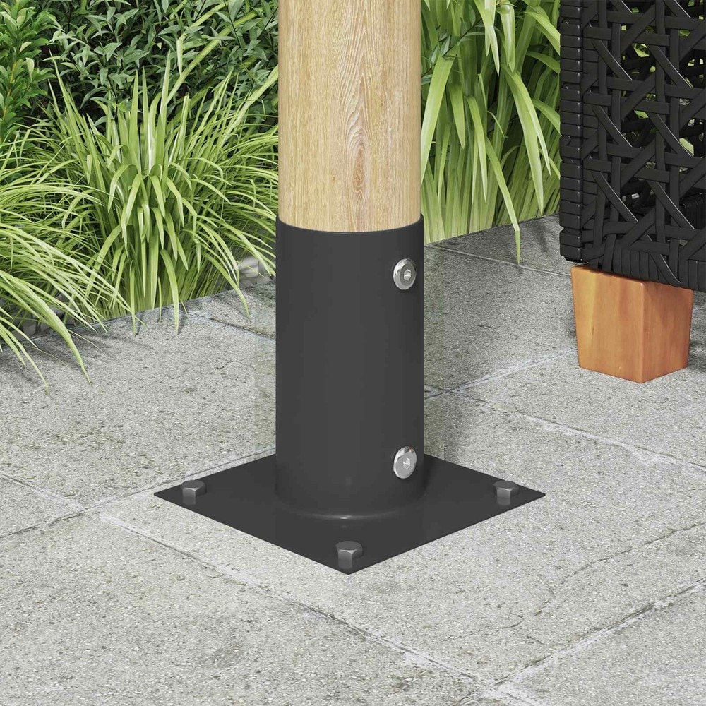 4 stk jordankere 15×15×15 cm / jordforankring for ildsted og grill – Antrasitt