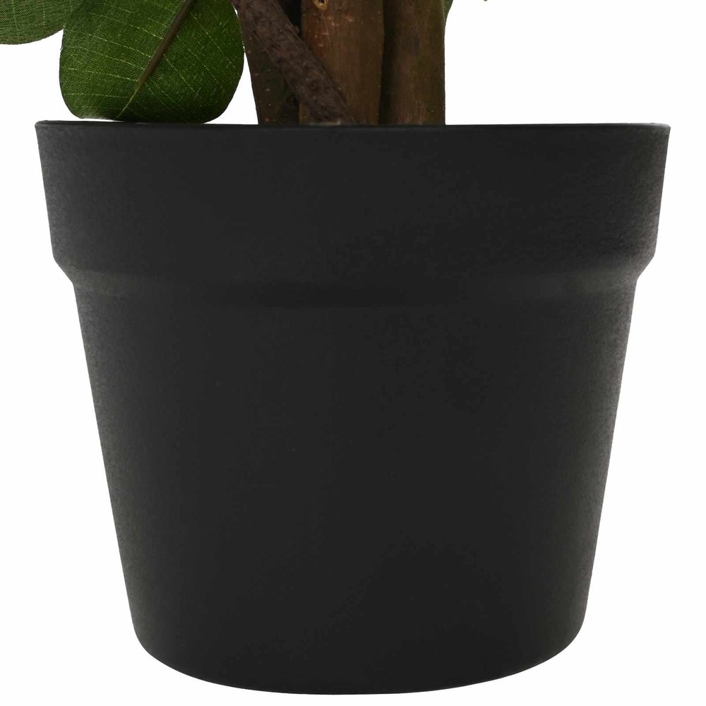 Kunstig fikus 60 cm / kunstplante med stoffblader og trestamme / dekorasjonsplante – Grønn