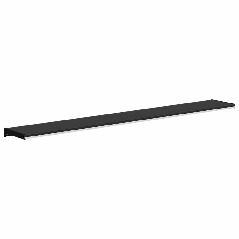 Vindusbrett 120×20×4,5 cm / vindusbenk i PVC med endestykker – Svart treimitasjon