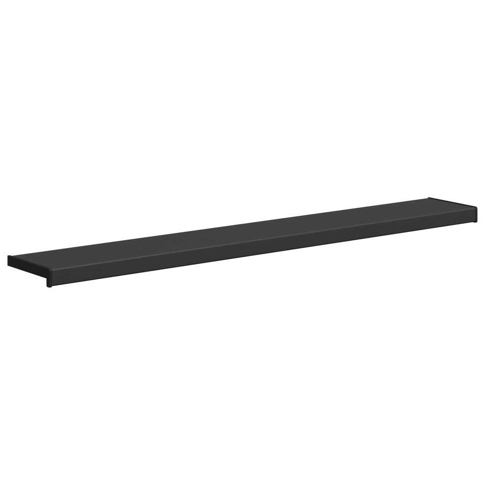 Vindusbrett 140×20×4,5 cm / vindusbenk i PVC med endestykker – Svart treimitasjon