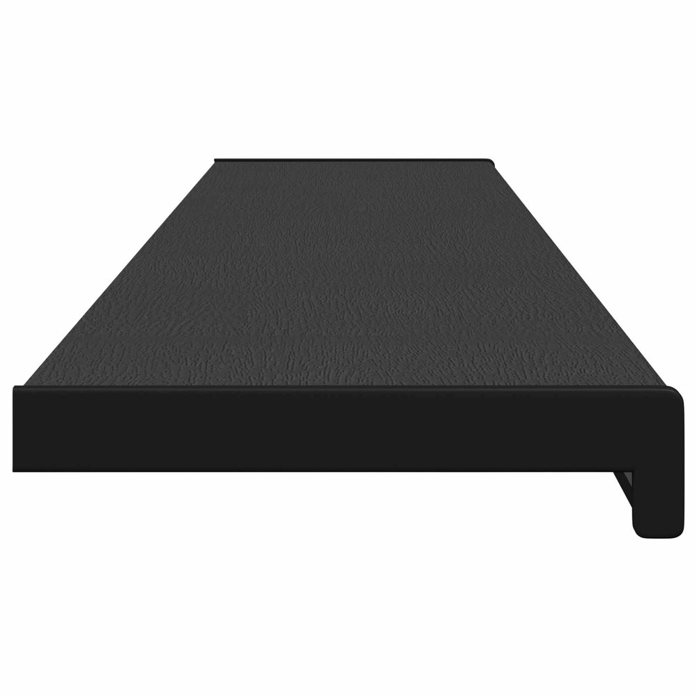 Vindusbrett 140×20×4,5 cm / vindusbenk i PVC med endestykker – Svart treimitasjon