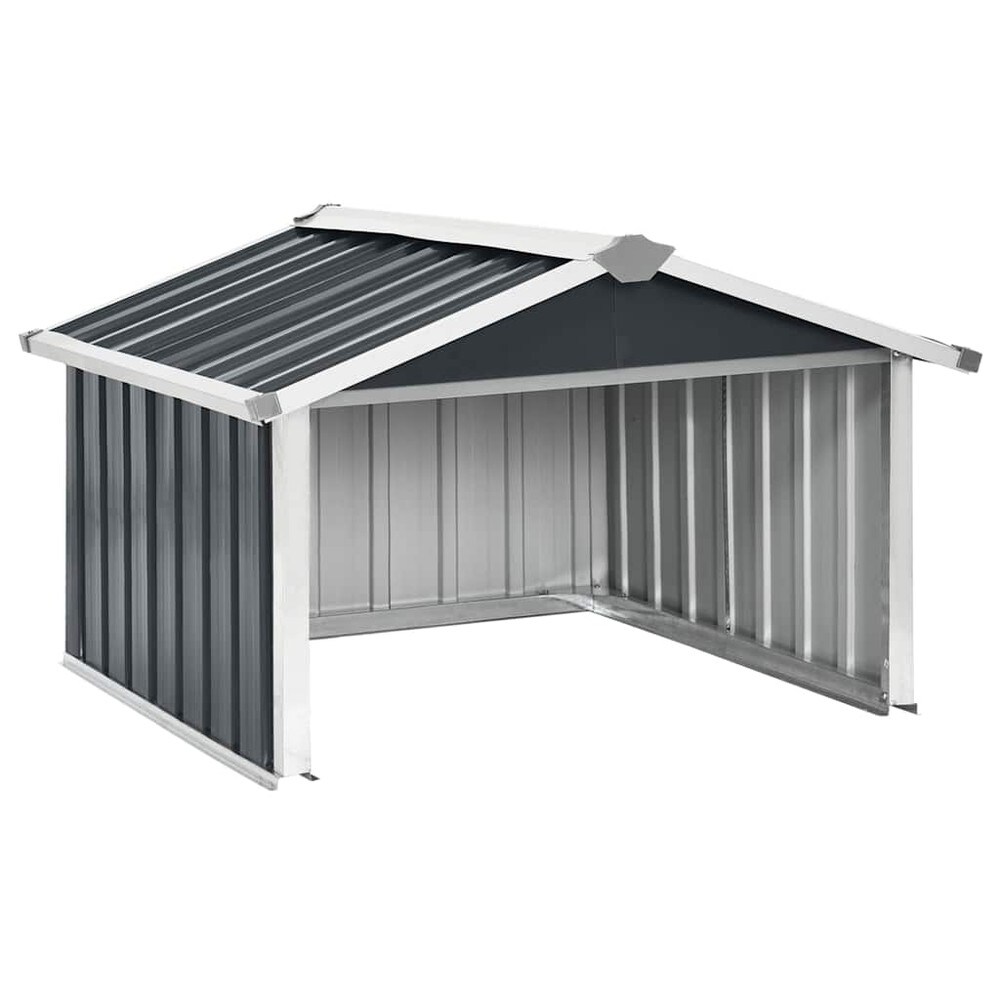 Garasje for robotgressklipper 92×97×63 cm / beskyttelse for gressklipper i galvanisert stål – Antrasitt