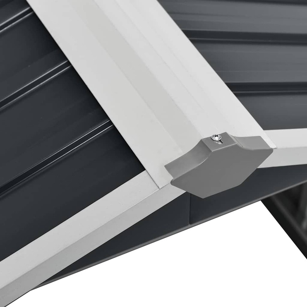 Garasje for robotgressklipper 92×97×63 cm / beskyttelse for gressklipper i galvanisert stål – Antrasitt