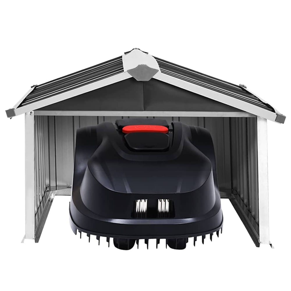Garasje for robotgressklipper 92×97×63 cm / beskyttelse for gressklipper i galvanisert stål – Antrasitt