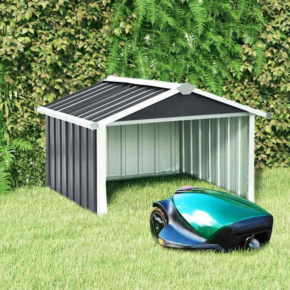 Garasje for robotgressklipper 92×97×63 cm / beskyttelse for gressklipper i galvanisert stål – Antrasitt