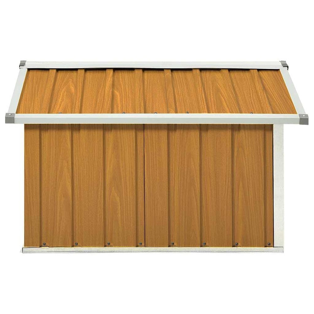 Garasje for robotgressklipper 92×97×63 cm / beskyttelse for gressklipper i galvanisert stål – Brun