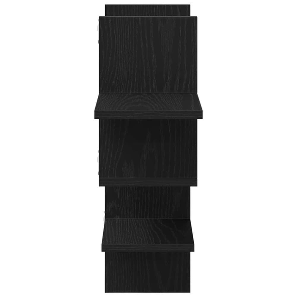 Vegghylle 124,5×18×60,5 cm / vegghengt hylle i konstruert tre – Svart