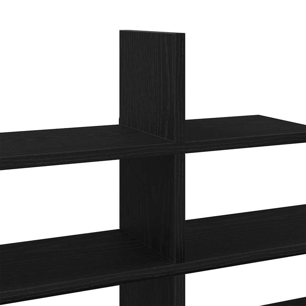Vegghylle 124,5×18×60,5 cm / vegghengt hylle i konstruert tre – Svart