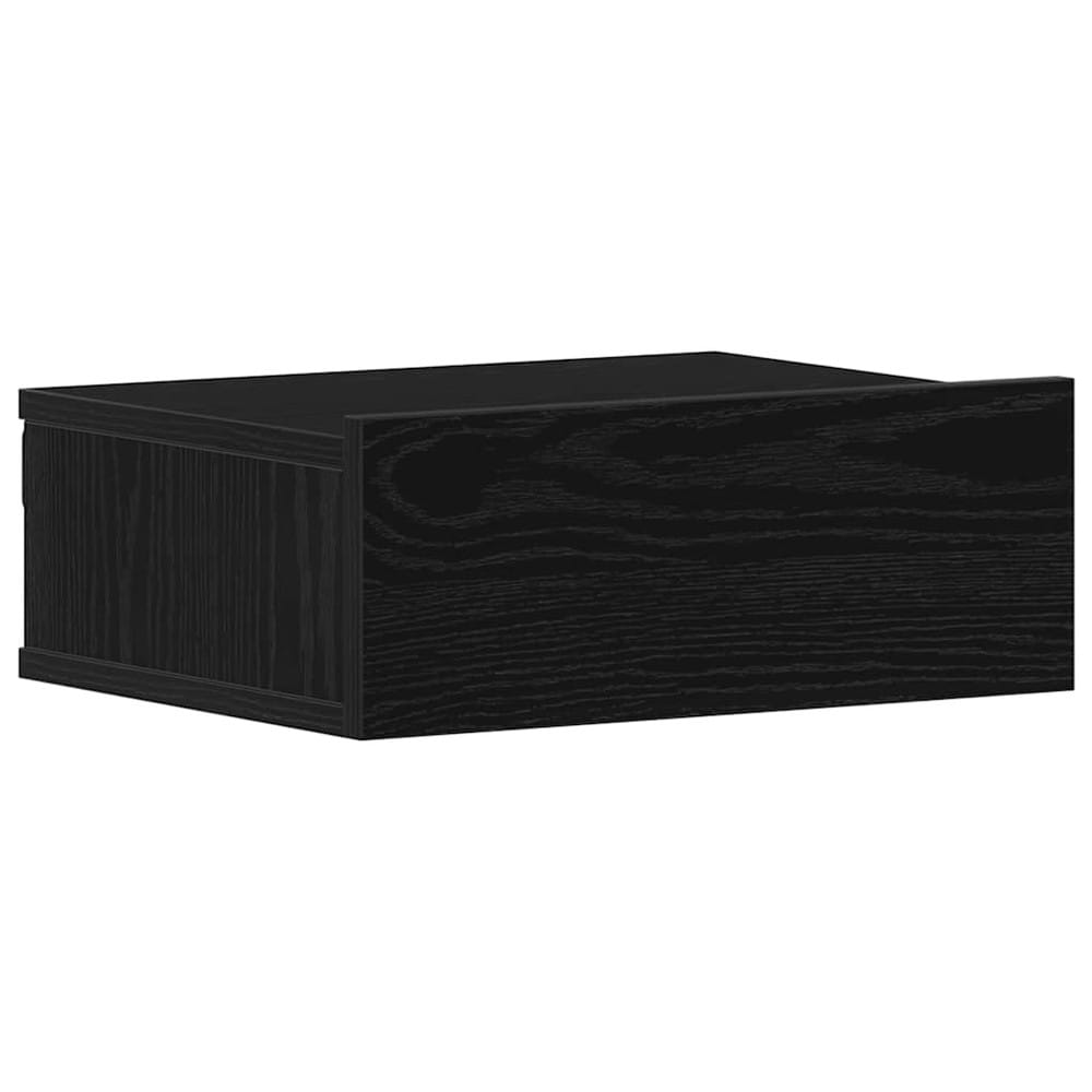 Sengbord til å henge på veggen 40x32x15 cm – Svart eik / Vegghengt nattbord / Nattbord med skuff