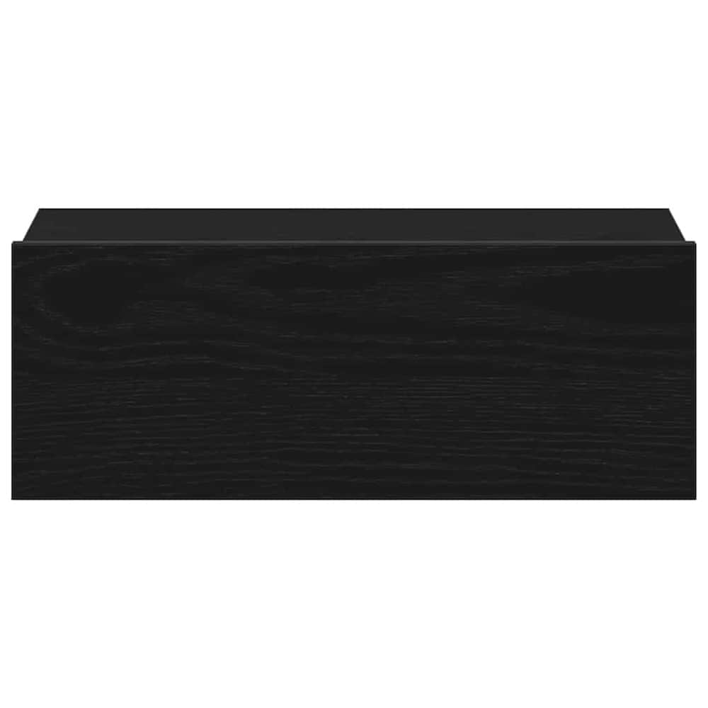 Sengbord til å henge på veggen 40x32x15 cm – Svart eik / Vegghengt nattbord / Nattbord med skuff