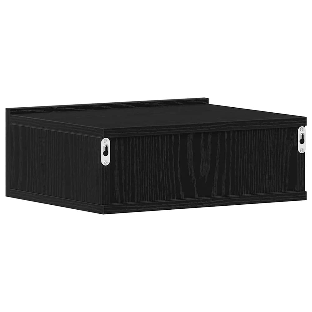 Sengbord til å henge på veggen 40x32x15 cm – Svart eik / Vegghengt nattbord / Nattbord med skuff