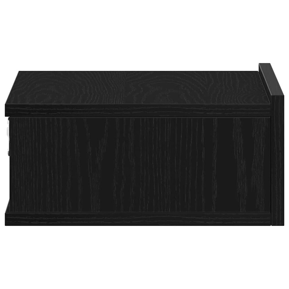 Sengbord til å henge på veggen 40x32x15 cm – Svart eik / Vegghengt nattbord / Nattbord med skuff