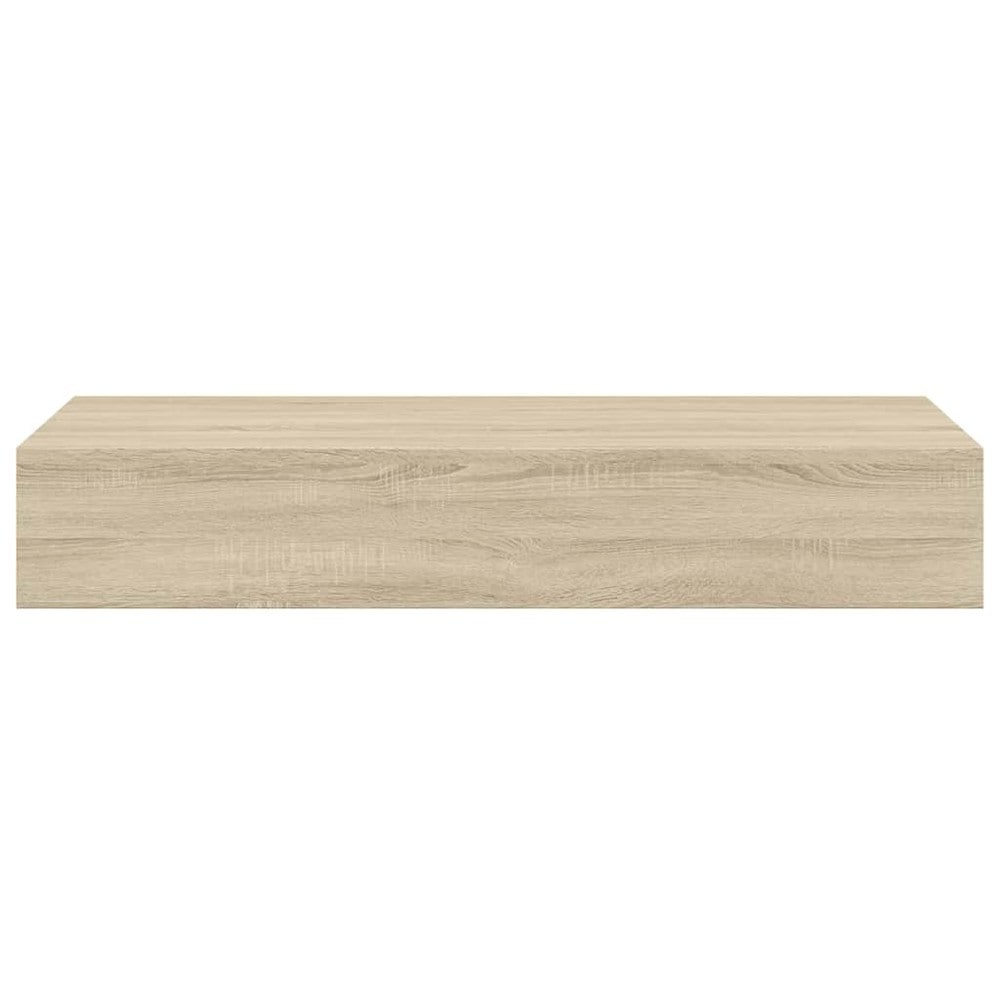 Vegghylle med skuff, 2-pakning, 60 cm – Eik / Skuffhyller / Hengende skuffhyller