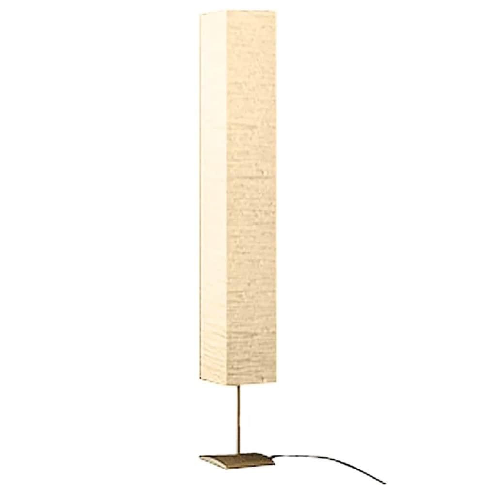 Gulvlampe 170 cm – Beige / Gulvlampe i rispapir / Stemningslampe med fotbryter