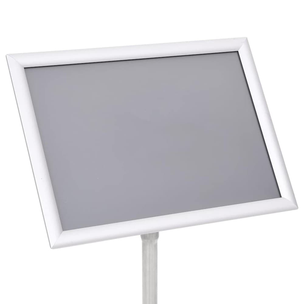 A3-plakatstativ på fot i aluminium – Sølv / Skiltstativ / Gulvstående plakatstativ