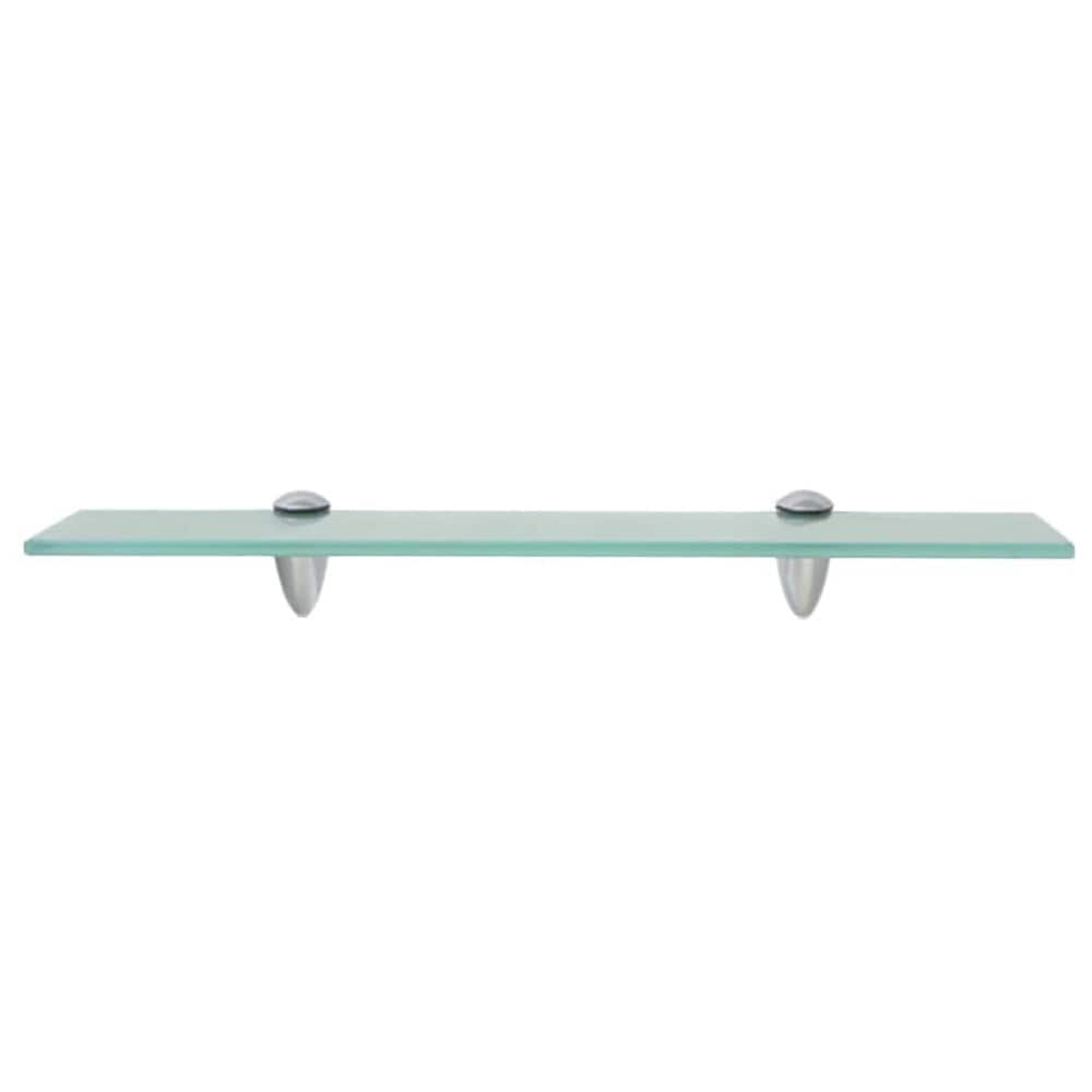 Svevende glasshylle 50×20 cm / vegghylle i herdet sikkerhetsglass med fester – Gjennomsiktig
