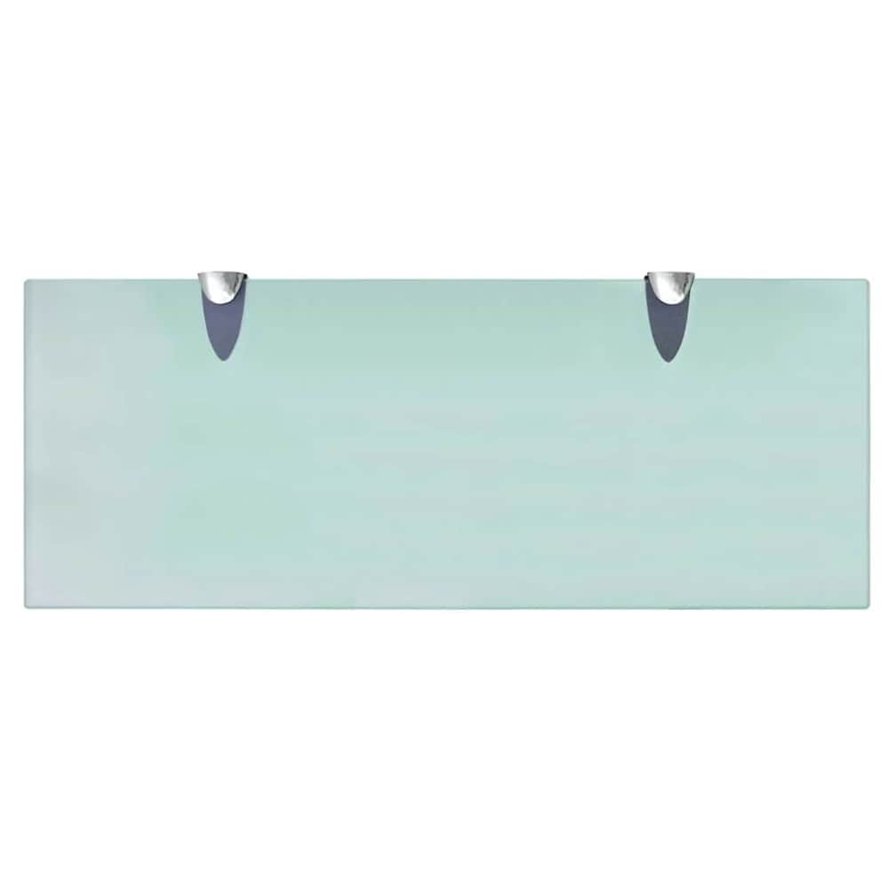 Svevende glasshylle 50×20 cm / vegghylle i herdet sikkerhetsglass med fester – Gjennomsiktig