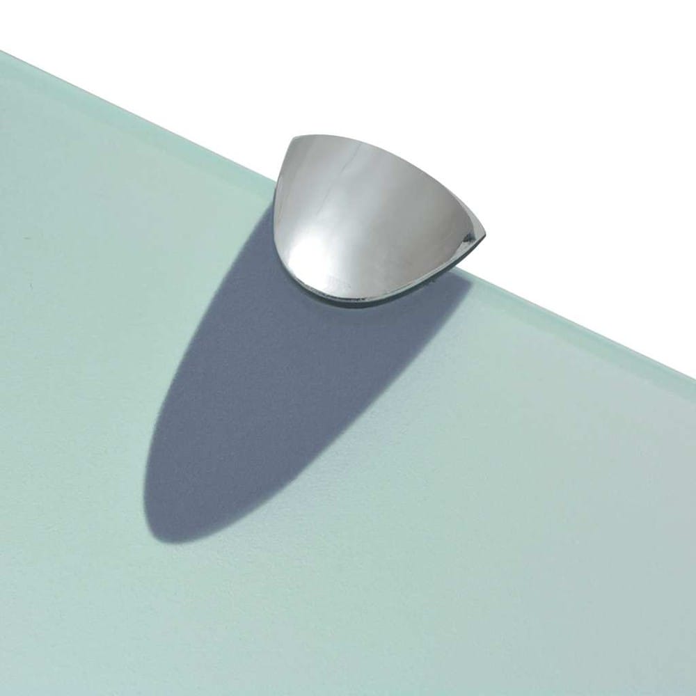 Svevende glasshylle 50×20 cm / vegghylle i herdet sikkerhetsglass med fester – Gjennomsiktig