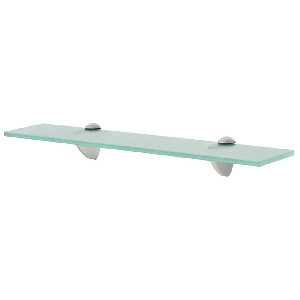 Svevende glasshylle 50×20 cm / vegghylle i herdet sikkerhetsglass med fester – Gjennomsiktig